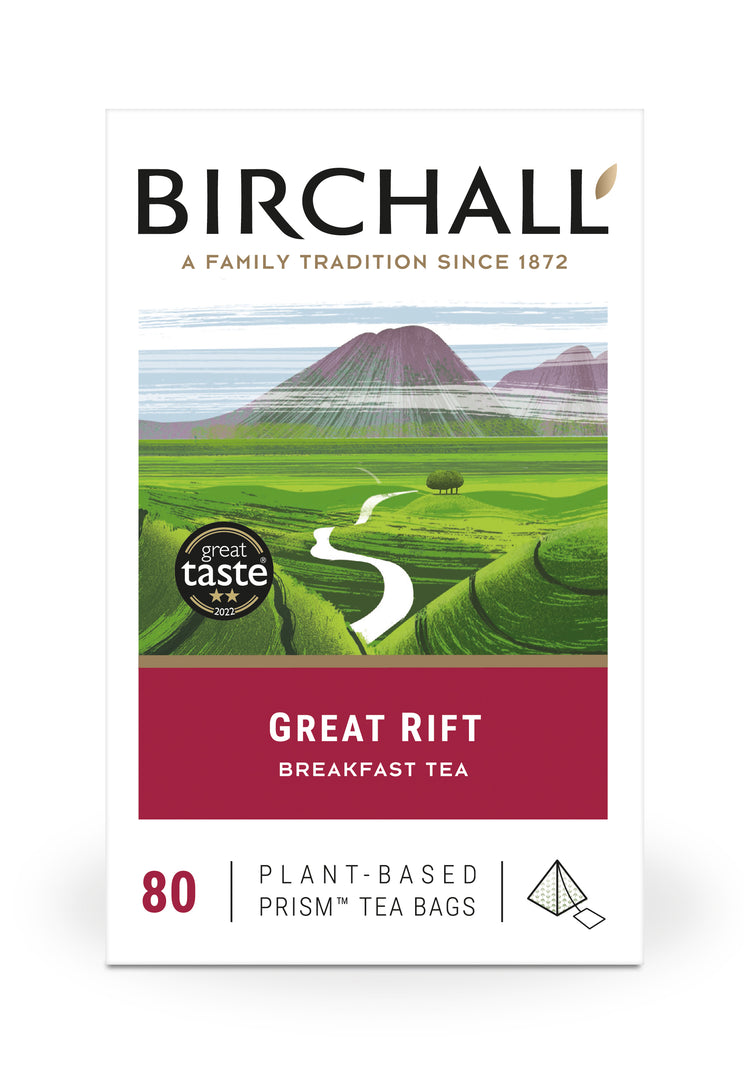 BIRCHALL Great Rift Breakfast Blend - Box of 80 Prism Tea Bags