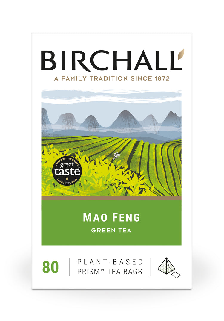 BIRCHALL Mao Feng Green Tea - Box of 80 - Prism Tea Bags