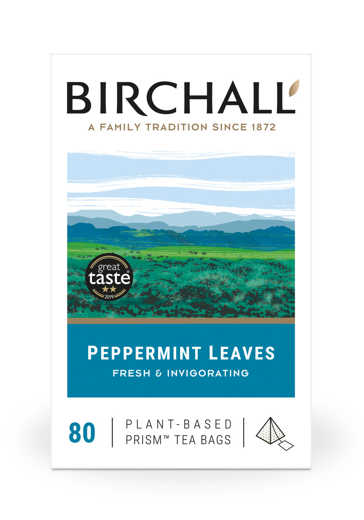 BIRCHALL Peppermint Leaves - Box of 80 Prism Bags