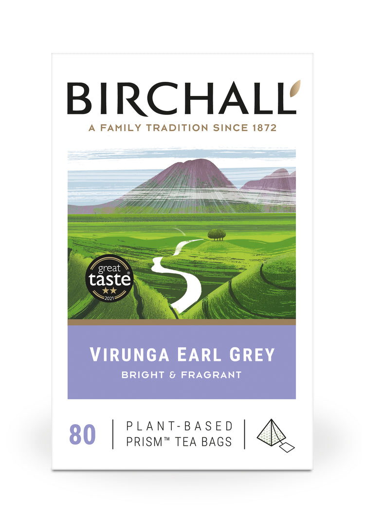 BIRCHALL Virunga Earl Grey - Box of 80 Prism Tea Bags