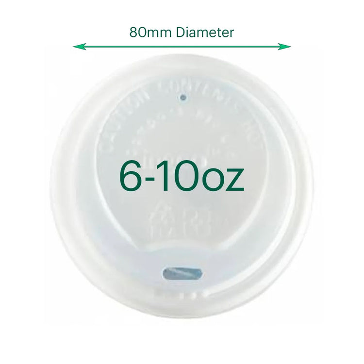 80mm White Biodegradable Lid x1000