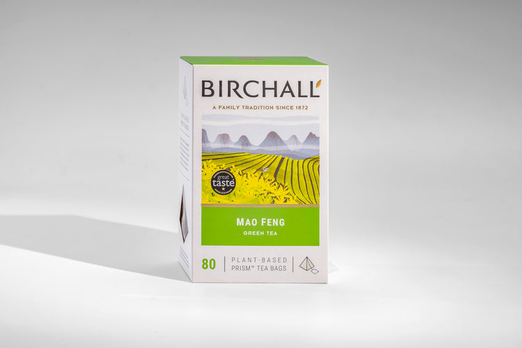 BIRCHALL Mao Feng Green Tea - Box of 80 - Prism Tea Bags